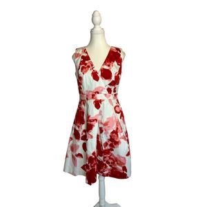 Ellen Tracy | Floral Fit and Flare Floral Dress w/pockets | 4